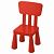 картинка МАММУТ Детский стул, д/дома/улицы, красный от магазина Wmart