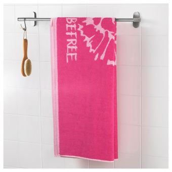 УРСКОГ Банное полотенце, лев, розовый, 70x140 см