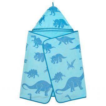 картинка ЙЭТТЕЛИК Полотенце с капюшоном, динозавр, синий, 140x70 см от магазина Wmart