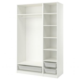 картинка ПАКС Гардероб, комбинация, белый, 150x58x236 см от магазина Wmart