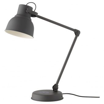 картинка HEKTAR ХЕКТАР Лампа/устройств д/беспровод зарядки - темно-серый от магазина Wmart