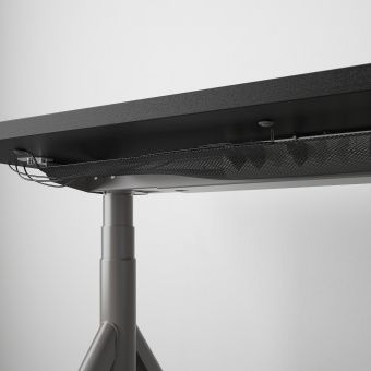 ИДОСЕН Стол/трансф, черный, темно-серый, 120x70 см