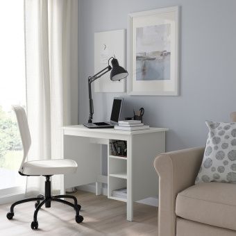 картинка БРУСАЛИ Письменный стол, белый, 90x52 см от магазина Wmart