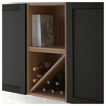 ВАДХОЛЬМА Шкаф для вина, коричневый, мореный ясень, 40x37x40 см