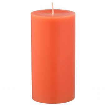 СИНЛИГ Формовая свеча, ароматическая, Персик и апельсин, оранжевый, 14 см