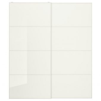 ФЭРВИК Пара раздвижных дверей, белое стекло, 200x236 см