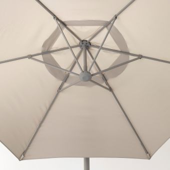 картинка ОКСНЭ / ЛИНДЭЙА Зонт от солнца с опорой, бежевый, Сварто темно-серый, 300 см от магазина Wmart