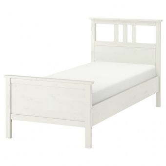 картинка HEMNES ХЕМНЭС Каркас кровати - белая морилка/Лонсет 90x200 см от магазина Wmart