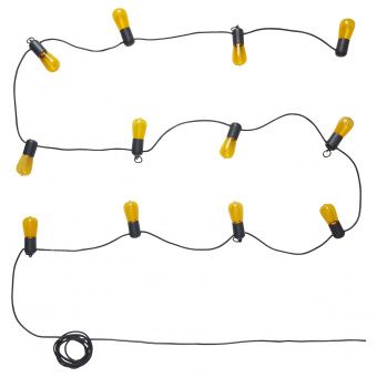 картинка SOLVINDEN СОЛВИДЕН Гирлянда, 12 светодиодов - для сада желтый/Ретро от магазина Wmart