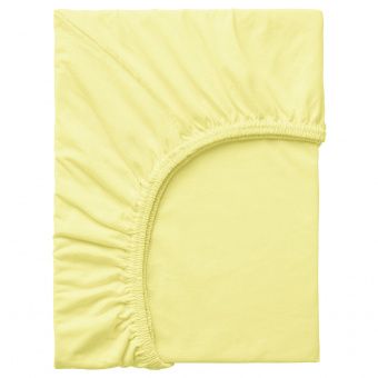 картинка ЛЕН Простыня натяжная, желтый, 80x165 см от магазина Wmart