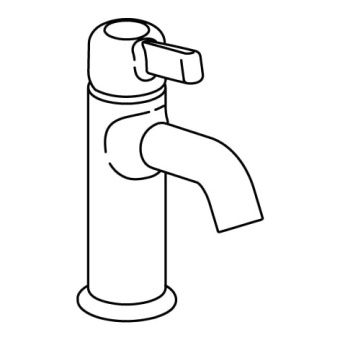 ВОКСНАН Смеситель для раковины с выпуском, хромированный