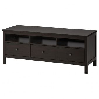 картинка HEMNES ХЕМНЭС Тумба под ТВ - черно-коричневый 148x47x57 см от магазина Wmart