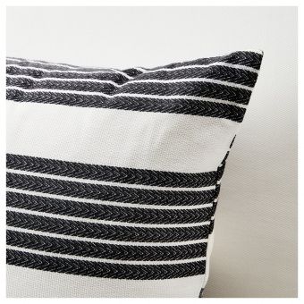 МЕТТАЛИСЕ Чехол на подушку, белый, темно-серый, 40x65 см