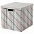 картинка TJENA ТЬЕНА Коробка с крышкой - серый разноцветный/бумага 32x35x32 см от магазина Wmart