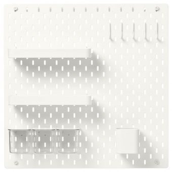 СКОДИС Настенная панель, комбинация, белый, 56x56 см