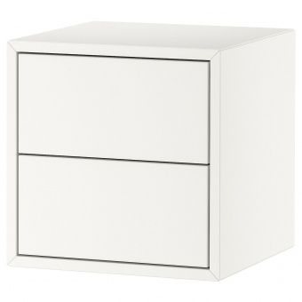 ЭКЕТ Навесной шкаф с 2 ящиками, белый, 35x35x35 см