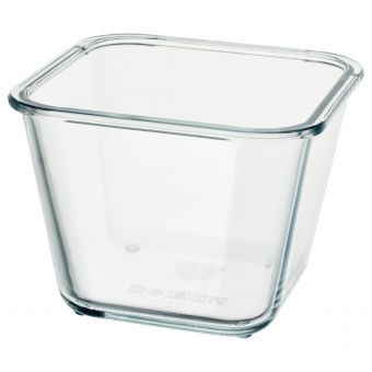 картинка IKEA 365+ ИКЕА/365+ Контейнер для продуктов - четырехугольной формы/стекло 1.2 л от магазина Wmart