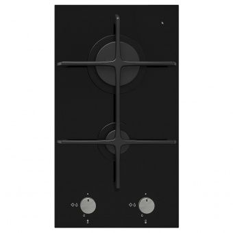картинка MÖJLIG МЁЙЛИГ Газовая панель "домино", 2 конфорки - черный 29 см от магазина Wmart