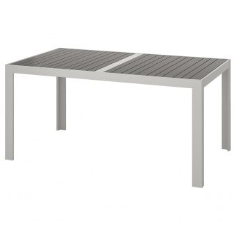 ШЭЛЛАНД Садовый стол, темно-серый, светло-серый, 156x90 см