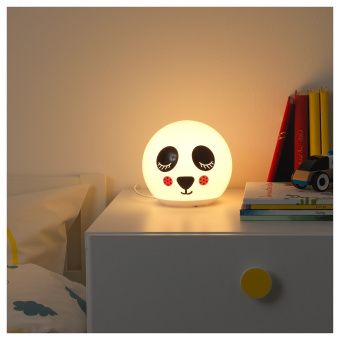 ЭНГАРНА Настольная лампа, светодиодная, орнамент «панда»