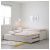 СЛЭКТ Каркас кровати с выдвижной кроватью, белый, 90x200 см
