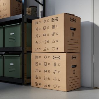 картинка ДУНДЕРГУББЕ Коробка для переезда, коричневый, 50x31x40 см от магазина Wmart